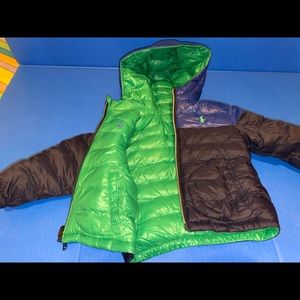 Polo RL- Reversible water repellent baby jacket sz 12mos